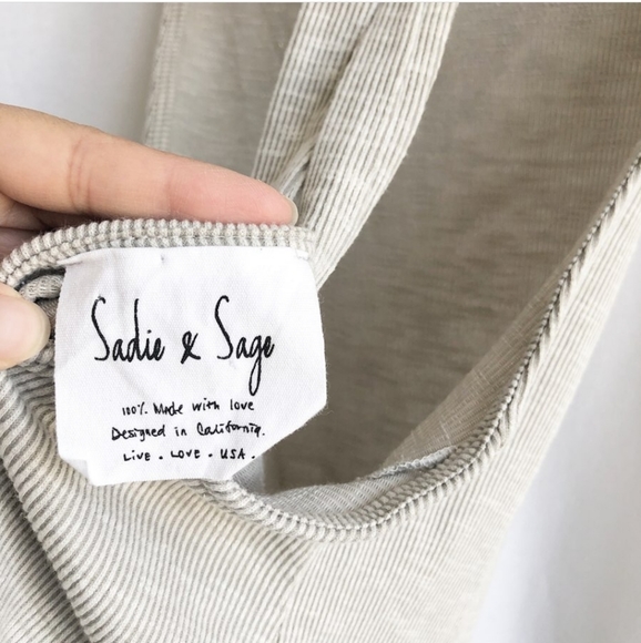 Sadie & Sage earthy tone taupe ribbed bodysuit - Picture 4 of 4